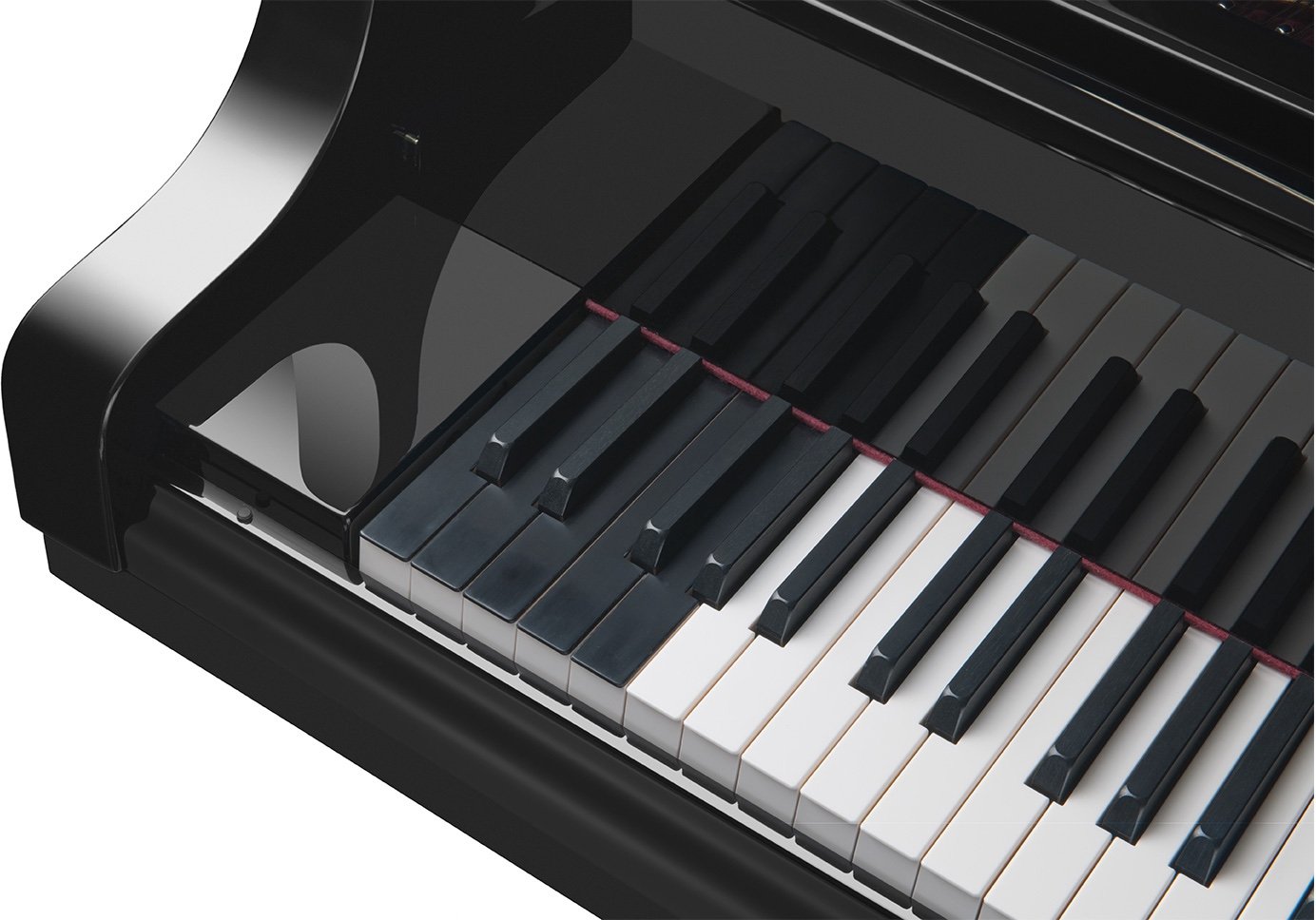 The Bösendorfer 290 Imperial's nine extra keys in the low bass